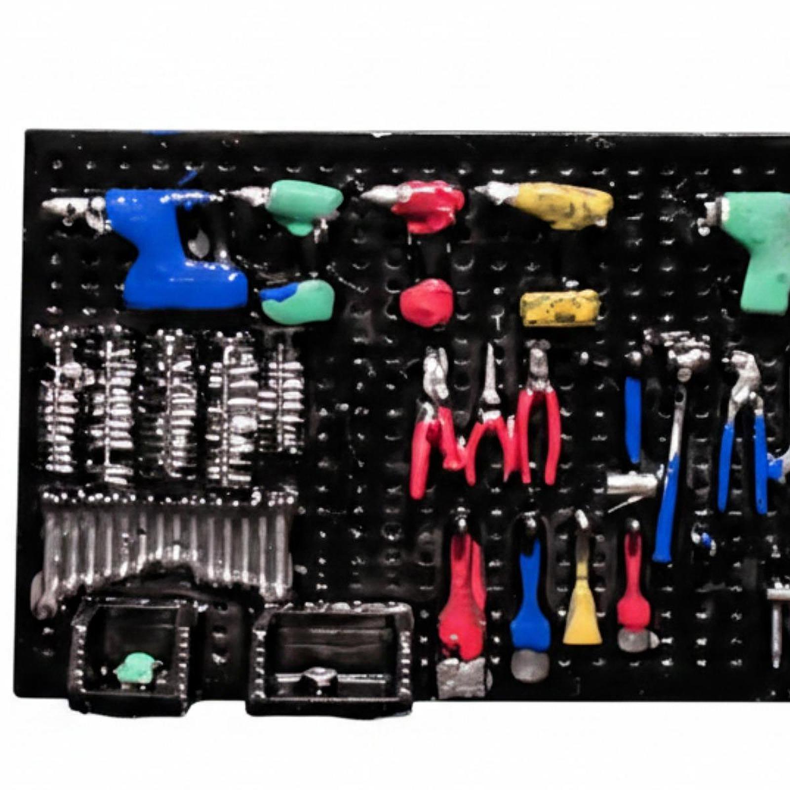 Auto Repair Shop Layout - 1:64 Elektryczna wiertarka, tablica narzędziowa, ozdoba