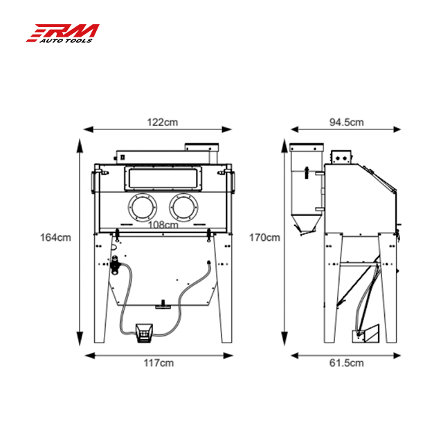 Elektryczna piaskarka do czysz – Sandblaster Cabinet recenzja i cena